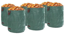 vidaXL - Tuinafvalzakken - met - Handvatten - - - 12 - stuks - - - Vouwbaar - - - Rond - - - Groen - - - 500 - L