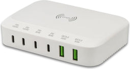 4smarts 7in1 GaN Oplaadstation 100W Snellader met QI Opladen Wit