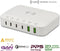 4smarts 7in1 GaN Oplaadstation 100W Snellader met QI Opladen Wit