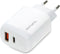 4smarts DoublePort 30W USB-A QC en USB-C Power Delivery Adapter Wit