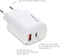 4smarts DoublePort 30W USB-A QC en USB-C Power Delivery Adapter Wit