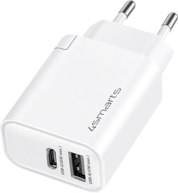 4smarts VoltPlug 45W USB-A QC en USB-C Power Delivery Adapter Wit