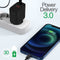 4smarts VoltPlug Adapter 25W USB-A / USB-C Snellader Zwart