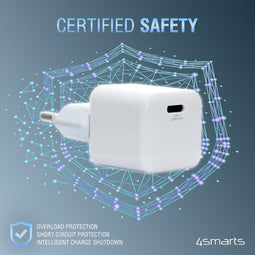 4smarts VoltPlug Mini 30W Compacte USB-C Power Delivery Adapter Wit