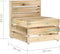 vidaXL - Tuinmiddenbank - pallet - geïmpregneerd - grenenhout