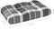 vidaXL - Palletkussen - 60x40x12 - cm - stof - ruitpatroon - grijs