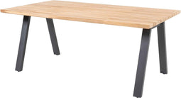 4SO - Taste Ambassador Diningtafel Teak Antracite 180 x 100 cm