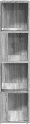 vidaXL - Hoekkast - 33x33x132 - cm - bewerkt - hout - grijs - sonoma - eikenkleurig