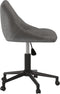 vidaXL - Kantoorstoel - draaibaar - fluweel - donkergrijs