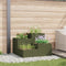 vidaXL - Tuinplantbak - 100x100x60 - cm - Olijfgroen - Staal