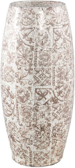 PTMD Brave Bloempot Deco - H38 x Ø18 cm - Terracotta - Bruin