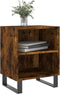 vidaXL - Nachtkastje - 40x30x50 - cm - bewerkt - hout - gerookt - eikenkleurig
