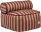Nobodinoz - Majestic Beanbag - Zitzak - Marsala Taupe Stripes - 50x50x25cm