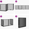 vidaXL - Hondenhek - inklapbaar - 4 - panelen - 320 - cm - populierenhout - zwart