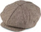 Jaxon Hats Herringbone Big Apple Newsboy Cap Lichtbruin XL-One Size