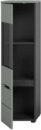 Furnilux Canu - Vitrinekast deels open - 33x36x125cm - Smoke Green