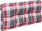 vidaXL - Palletkussens - 2 - st - stof - ruitpatroon - rood