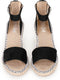 POSH by Poelman DADU - Dames sandalen met hak 7 cm - Zwart - Maat 38