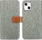 iMoshion Hoesje Geschikt voor iPhone 13 Mini Hoesje Met Pasjeshouder - iMoshion Luxe Canvas Bookcase - Grijs
