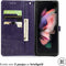 iMoshion Hoesje Geschikt voor Samsung Galaxy Z Fold 5 Hoesje Met Pasjeshouder - iMoshion Mandala Bookcase - Paars