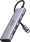 UGreen 6-in-1 USB-C Hub - 2x USB-A 1x HDMI 1x USB-C TF/SD - Zilver