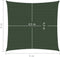 vidaXL - Zonnezeil - 160 - g/m² - 5x5 - m - HDPE - donkergroen