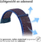imoshion Nylon bandje - Geschikt voor Fitbit Charge 5, Charge 6 - Blauw - S