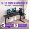 Avalo Gaming Bureau - 160x100x75 CM - L Vormig Hoekbureau - LED Verlichting - Zwart - Hoek Rechts