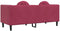 vidaXL - Bank - met - kussens - 2-zits - fluweel - wijnrood