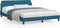 vidaXL - Bedframe - met - hoofdeinde - fluweel - blauw - 160x200 - cm
