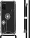 iMoshion Hoesje Geschikt voor Samsung Galaxy S20 Hoesje Met Koord - iMoshion Design Hoesje met Koord - Wit / Transparant / Dandelion