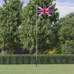 vidaXL - Vlag - met - vlaggenmast - Verenigd - Koninkrijk - 6,23 - m - aluminium