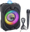 Bluetooth-lichtluidspreker voor karaoke - INOVALLEY - DANCE CUBE 44 - 150W - Bedrade microfoon