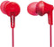 Panasonic RP-HJE125E - Hoofdtelefoon - In-ear - 10 - 24000 Hz - Rood