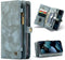Caseme - vintage 2 in 1 portemonnee hoes - Geschikt voor iPhone 12 Mini - Blauw