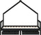 vidaXL - Kinderbedframe - met - lades - 80x160 - cm - massief - grenenhout - zwart