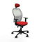 Jorquera Piqueras y Crespo 1D036N1 - Bureaustoel met hoofdsteun - Verstelbare hoogte - Rood