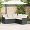 vidaXL - Loungebank - met - kussens - L-vormig - poly - rattan - zwart
