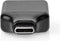 Nedis USB-C Adapter - USB 3.2 Gen 1 - USB-C Male - HDMI Output - 4K@60Hz - Rond - Vernikkeld - Grijs / Zwart - Doos