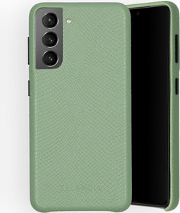 Selencia Hoesje Geschikt voor Samsung Galaxy S21 Hoesje - Selencia Gaia Slang Backcover - Groen