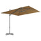 vidaXL - Parasol - met - draagbare - voet - taupe