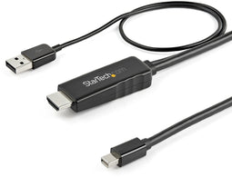 Startech.com HD2MDPMM1M - HDMI naar Mini DisplayPort kabel - 4K 30Hz 1 m - Zwart
