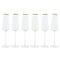 Vlak glas voor champagne en cava Home ESPRIT Transparant Gouden Kristal 400 ml (6 Stuks)