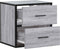 vidaXL - Nachtkastjes - 2st - wandgemonteerd - 40x31x39,5cm - grijs - sonoma - eiken