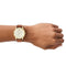 Emporio Armani Heren Horloge - Chronograaf 42 mm - Bruine leren band - Crème wijzerplaat