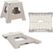 Salter Step-kruk - grote opvouwbare voetkruk met antislipoppervlak en handgreep - beige
