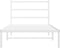 vidaXL - Bedframe - met - hoofdbord - metaal - wit - 100x200 - cm