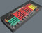 Wera Kraftform Kompakt W1 - Gereedschapset - 35 stuks - Rood Geel