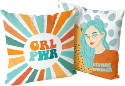 Kussenhoes HappyFriday Aware Girl power Multicolour 50 x 50 cm 2 Onderdelen