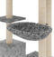 vidaXL - Kattenmeubel - met - sisal - krabpalen - 142 - cm - lichtgrijs